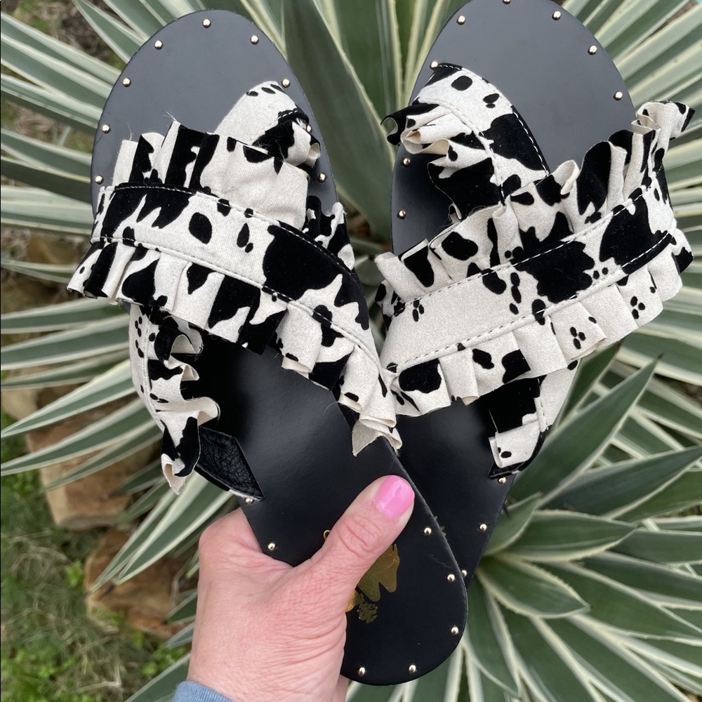 Cow Print sandals